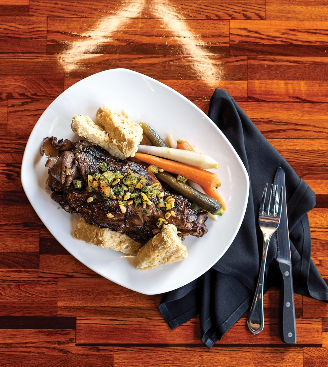 Savory pork osso bucco