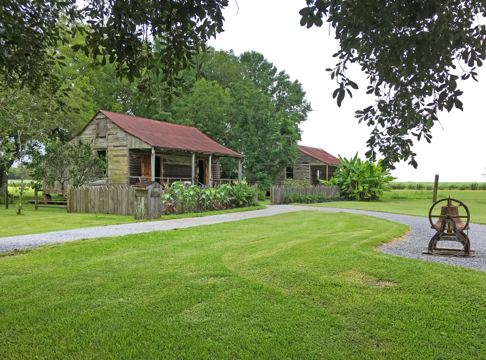 The 1840s slave cabins behind the Big House at Laura would have been occupied by house slaves.