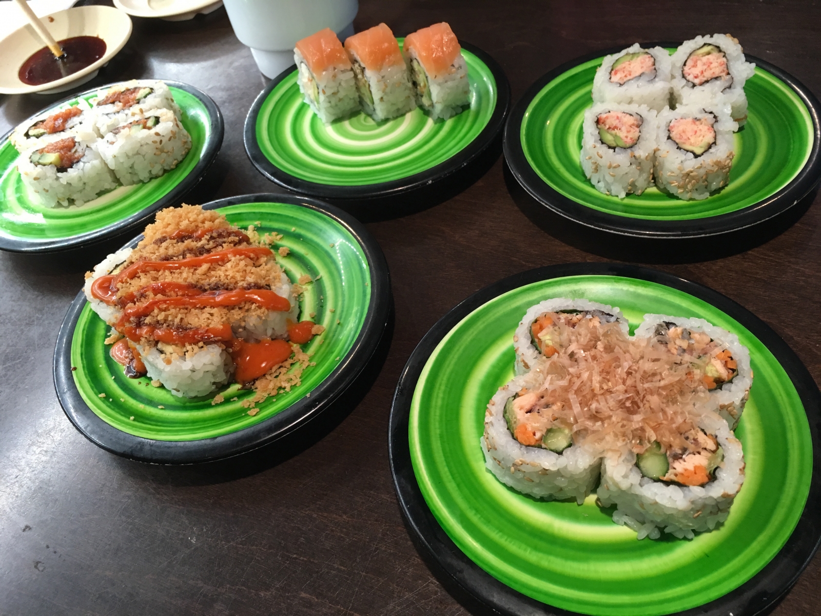 Kura Revolving Sushi Bar offers a tempting variety of sushi. Photo by Elaine Warner