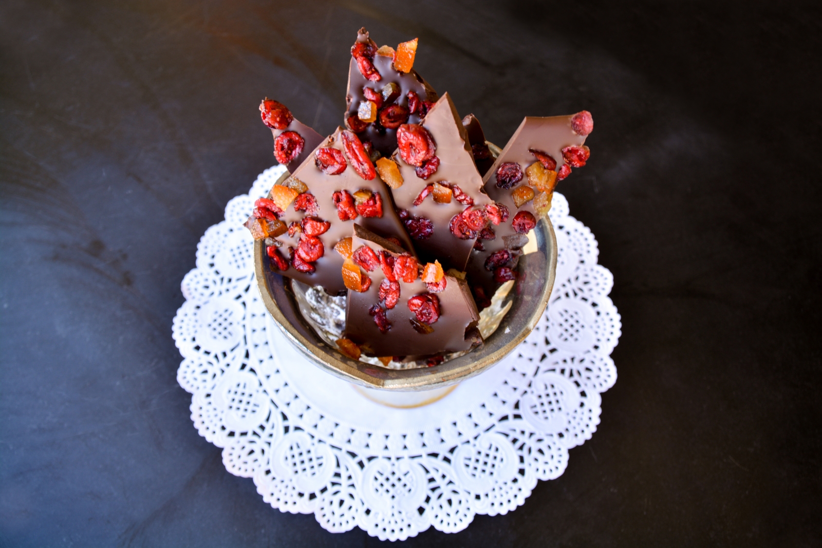 Dr. Sue’s chocolate cranberry bark is just what the doctor ordered. Photo courtesy Grapevine CVB