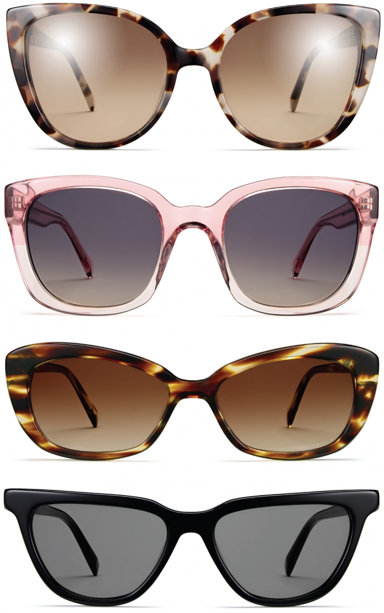 From Warby Parker, starting at $95: (from top) Phoebe; Aubrey; Felicity; Marcy