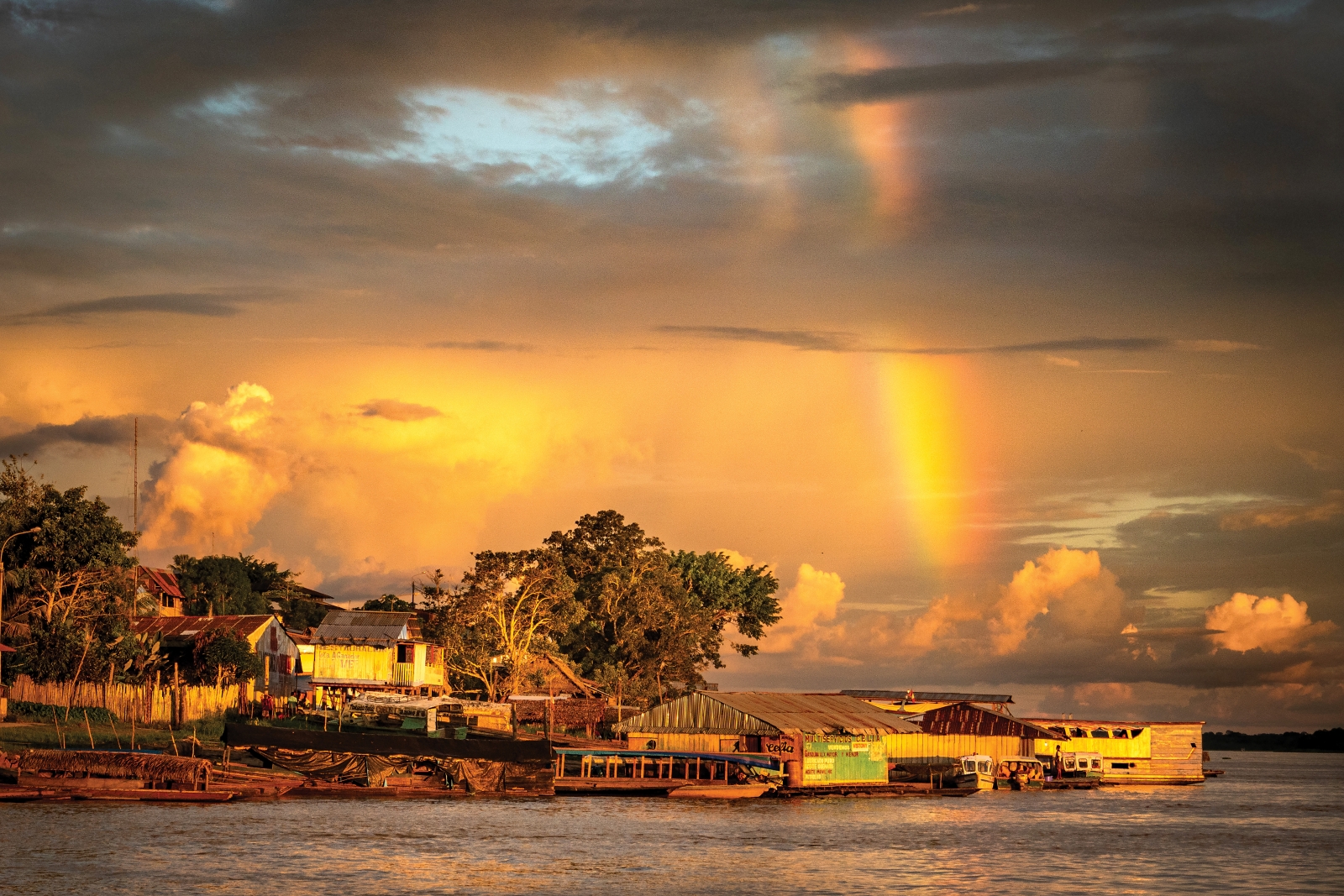 Amazon villagers, known as Riberenos, live modestly, adjusting to the rise and fall of the river. Homes are on stilts and food comes from subsistence farming and fishing.