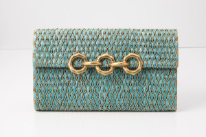 7 Samser Design Hand Woven Turquoise Raffia Clutch Bebe’s, 6480 Avondale, Okc, Shopbebes.com
