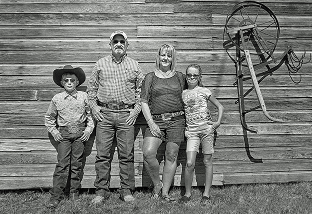 THE LAST COBLES OF CIMARRON COUNTY Ten-year-old Trevor Darrel Coble, named for his uncle and his grandfather, is the fourth generation of Coble men to grow up in Cimarron County. He and his sister, Christie McKenna Coble, 11, are the children of Lloyd Coble and Valerie Miller Coble of Boise City. Their grandfather Darrel Coble and great-grandfather Arthur Coble were photographed 75 years ago this month during Arthur Rothstein’s Dust Bowl coverage.
