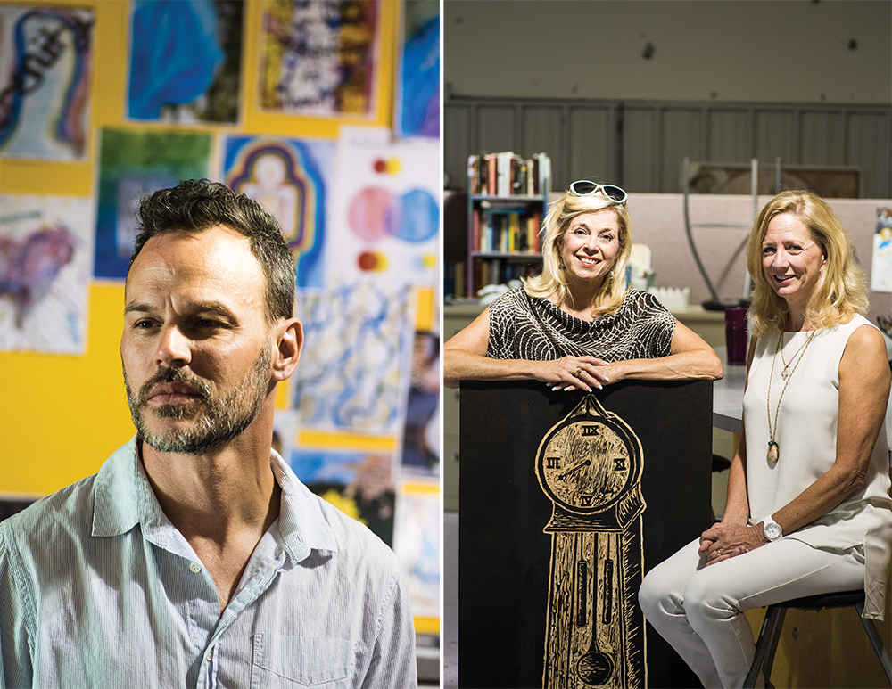 (left) Andrew Rice (right) Patti Mellow and Dr. Susan Chambers