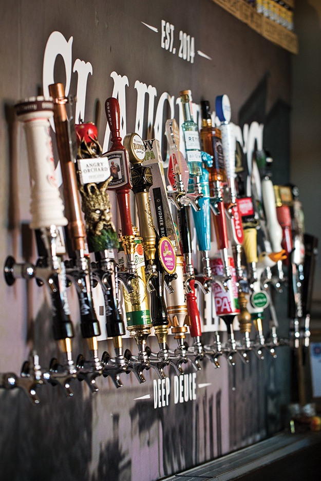 The forest of tap handles at Slaughter’s Hall is growing more crowded