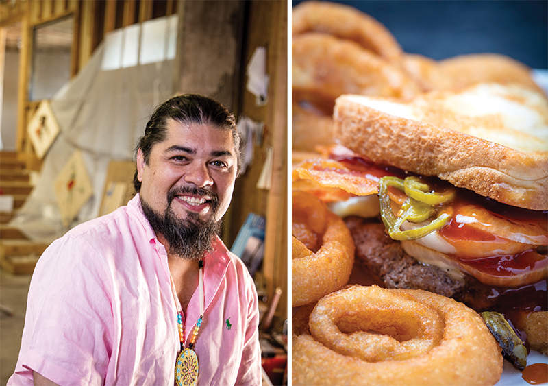 (left) D.G. smalling (right) Heart Attack Burger