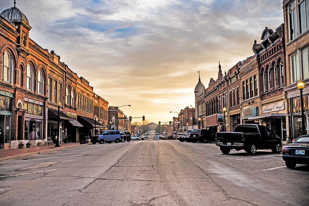 Historic buildings on Oklahoma Avenue remain an aesthetic pleasure.