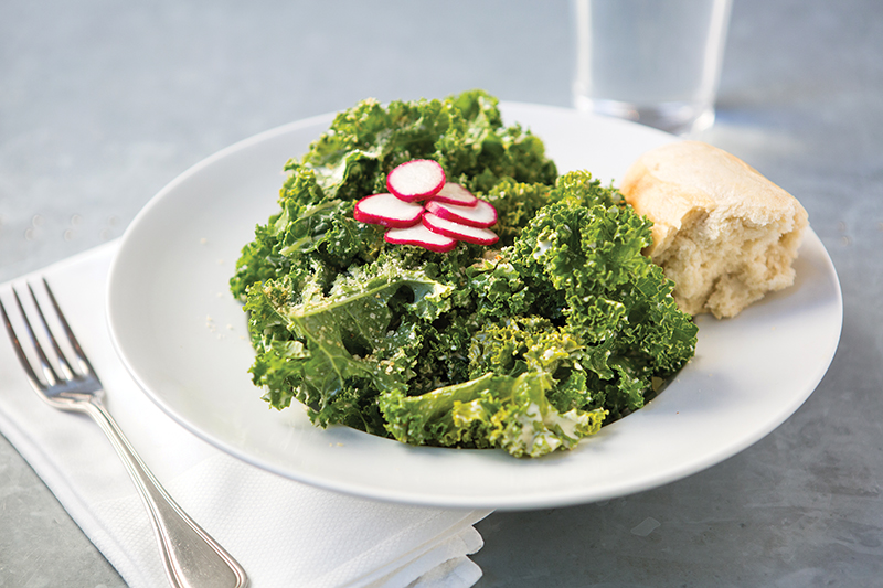 The kale Caesar at Kitchen 324 isn’t particularly complex or filled with secret ingredients, but its fresh flavor has made it one of the best-selling salads in the Good Egg family of restaurants.