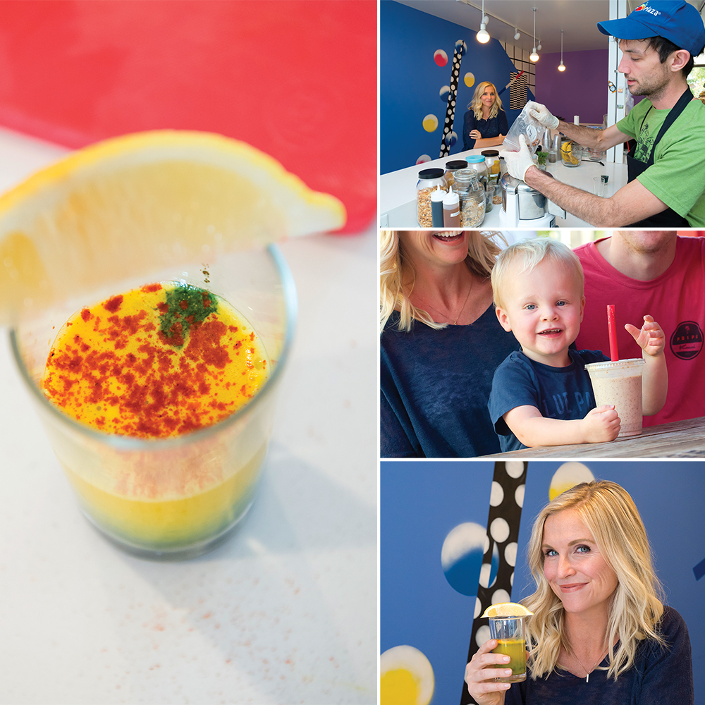 (top right) Eric Massey, co-owner of Wheeze the Juice (bottom right) Kristen Forbes