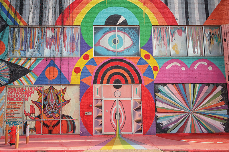 A psychedelic icon since 2011, The Womb gallery, 25 W 9th St., was co-founded by Flaming Lips frontman Wayne Coyne, with exterior design commissioned from Brooklyn-based artist Maya Hayuk.