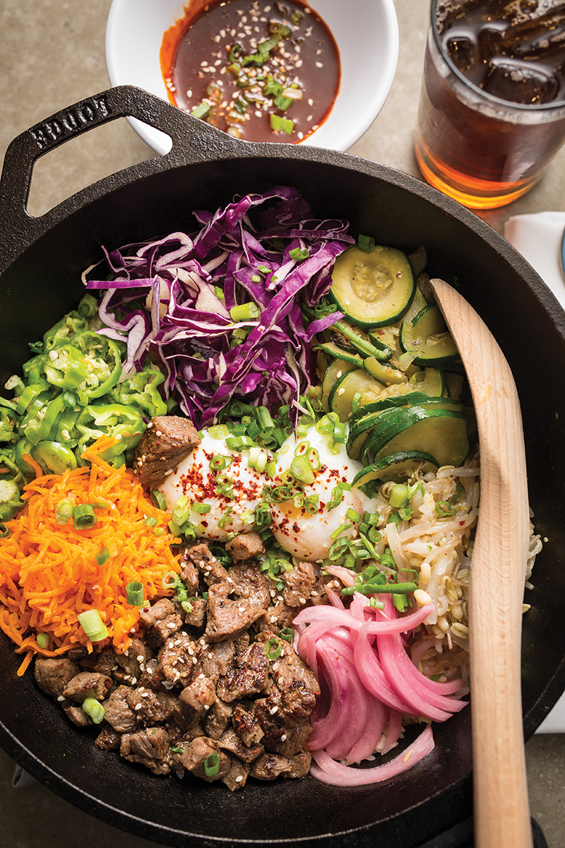 Some of Chae’s many highlights: the colorful Iron Bibimbap