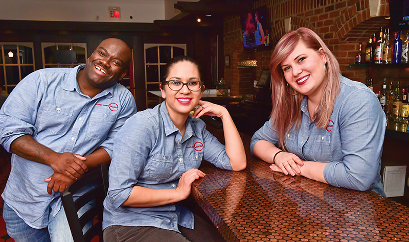 Chefs Andrew Black and Sara Miller with manager Sarah Shearer. Chef Black might be the celebrity name in OKC food circles, but he was quick to credit his staff, as well, saying that he considers the restaurant their baby.