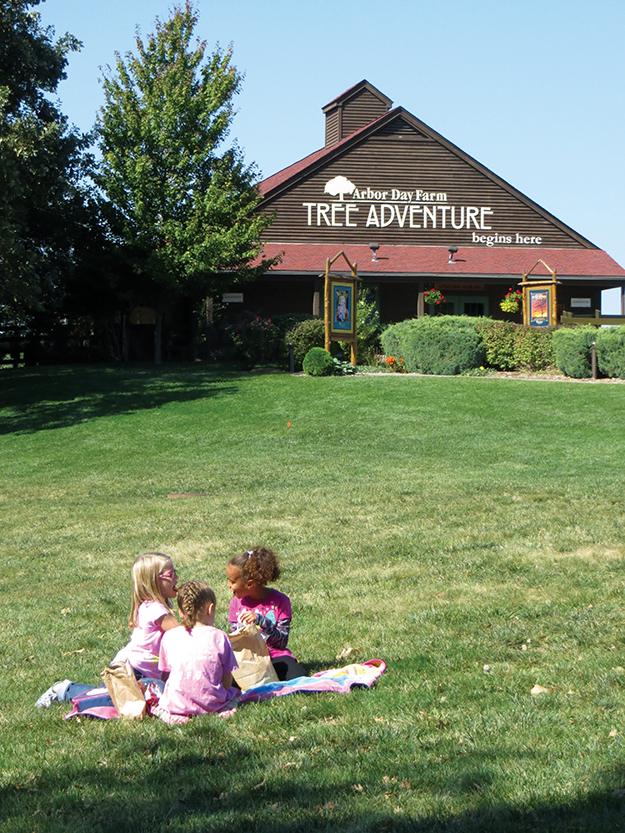 Arbor Day Farm Tree Adventure, educational, entertaining and offering plenty of space for kids to run and play