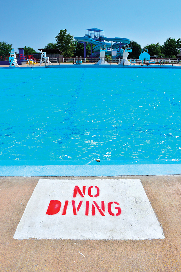 A replacement for Westwood Pool would include a lap pool, water slides, shade areas … and a diving area.