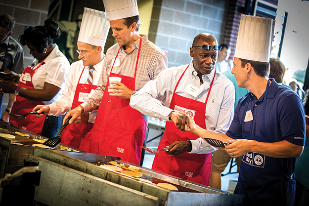 A philanthropic feast at the United Way’s annual Campaign Kick-Off and free community pancake breakfast. Photo by Simon Hurst