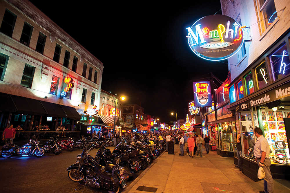 A nighttime stroll on Beale Street is a Memphis must.