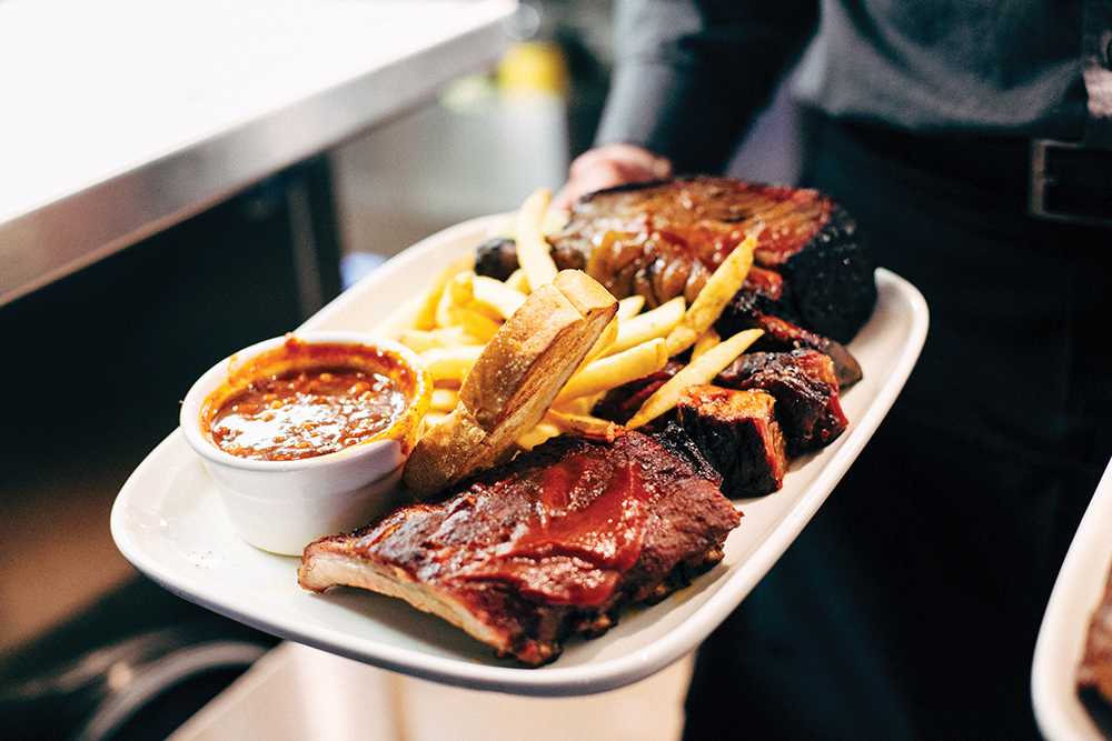 Jack Stack’s Hickory Pit Beans are not baked, but smoked in Stack’s wood-fired brick barbecue pits.