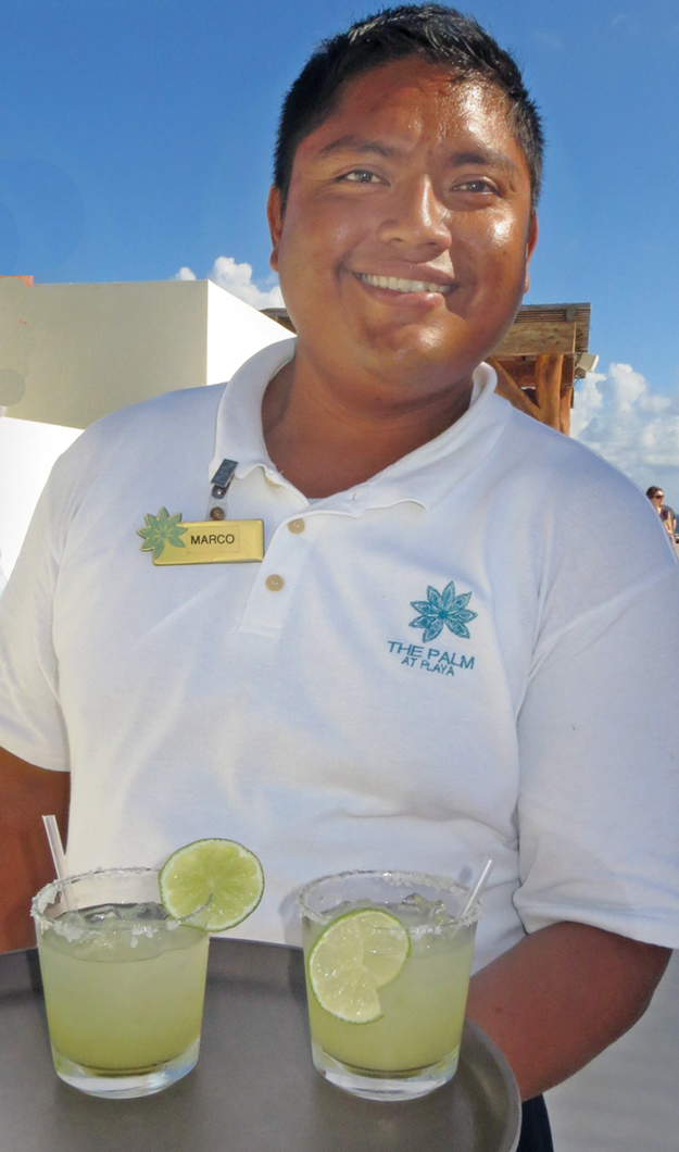 Margaritas at The Palm at Playa, a boutique hotel in Playa del Carmen