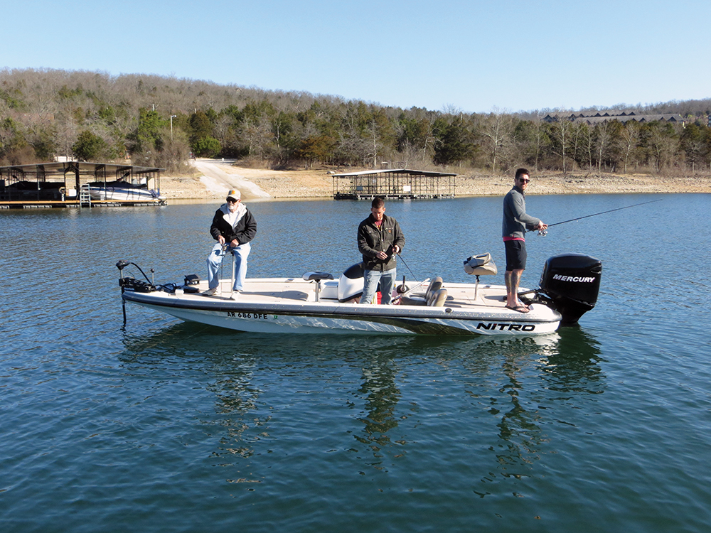 Big Cedar is located on Table Rock Lake, noted for bass fishing.