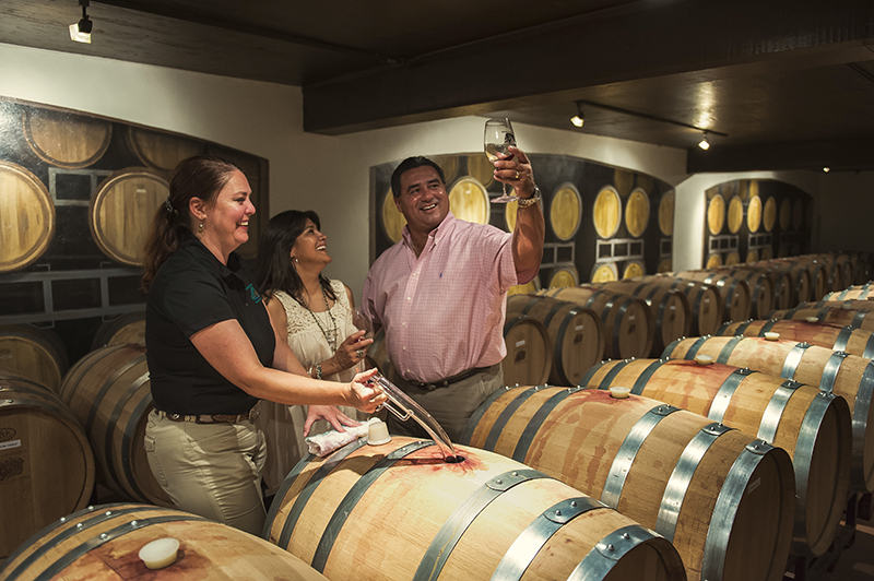 Special tastings can be arranged at the Becker Vineyards