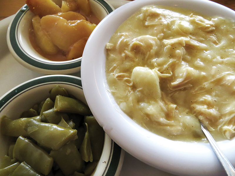 Chicken and dumplings like you wish grandma could have made are a warm treat on a cold day at Carver’s Applehouse Restaurant.