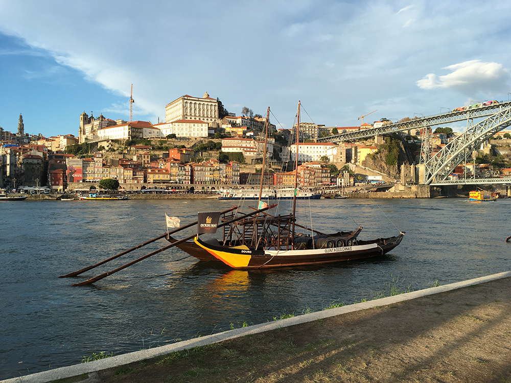 The Duoro riverside in Gaia offers a great view of Porto.