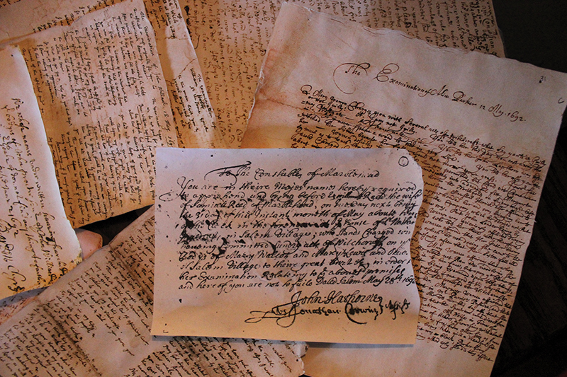 Documents surviving from the Salem Witch Trials