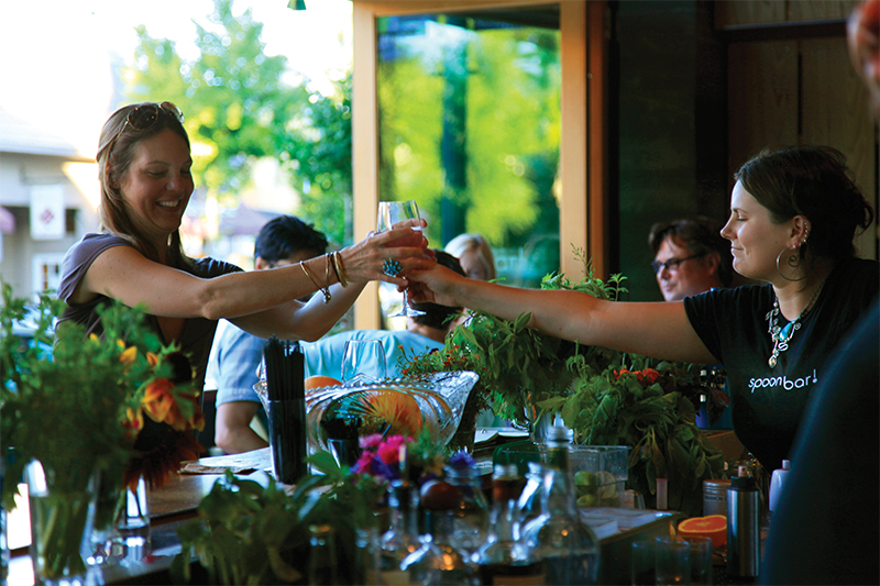 Enjoy a toast at Spoonbar. photo courtesy Bourne Photography