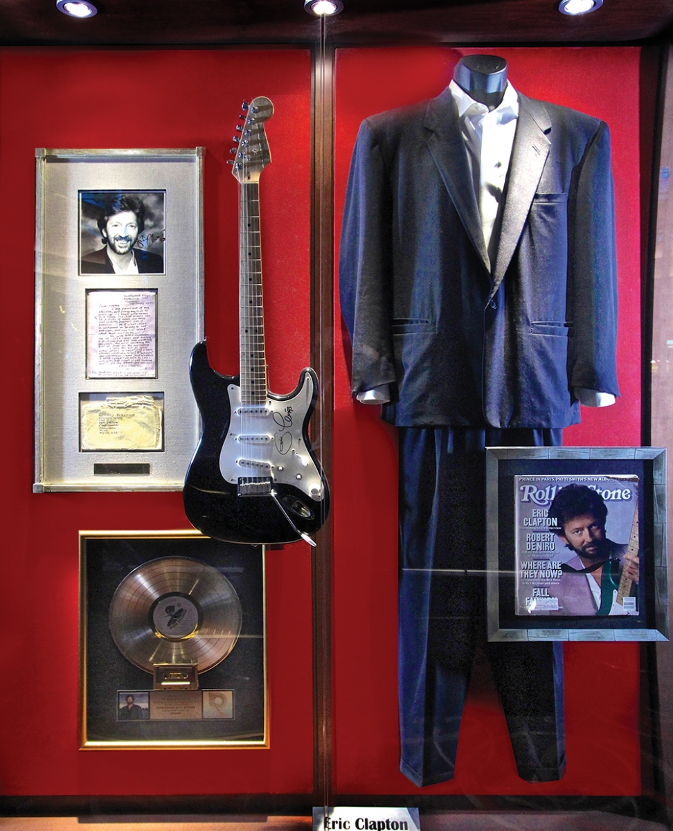 Items from Eric Clapton are among displays at the Hard Rock Hotel and Casino.