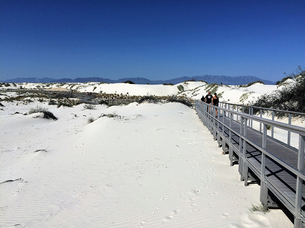 The dunes at White Sands National Monument probably began forming 7,000 to 10,000 years ago. Photo by Elaine Warner