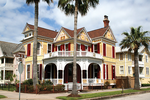 Built of cypress, this Victorian beauty is lavishly trimmed and features a sunflower motif.