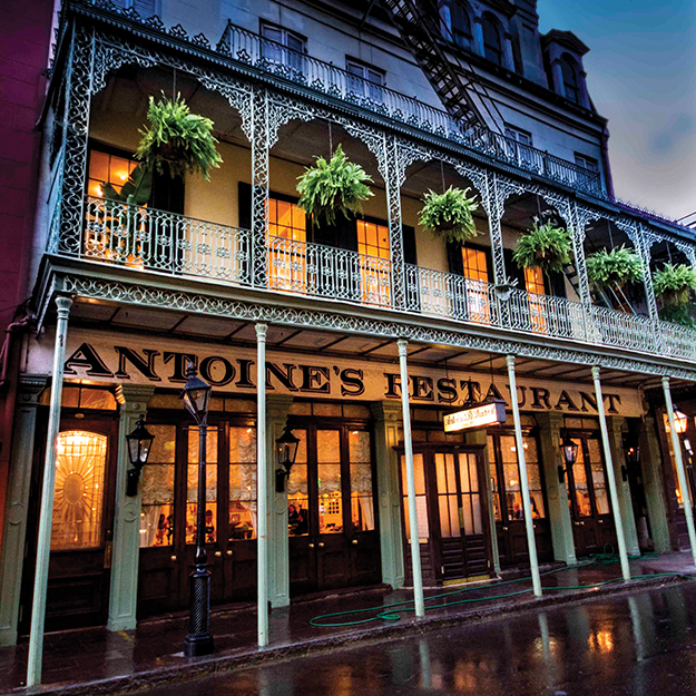 Venerable restaurant Antoine’s serves up amazing French-Creole cuisine.