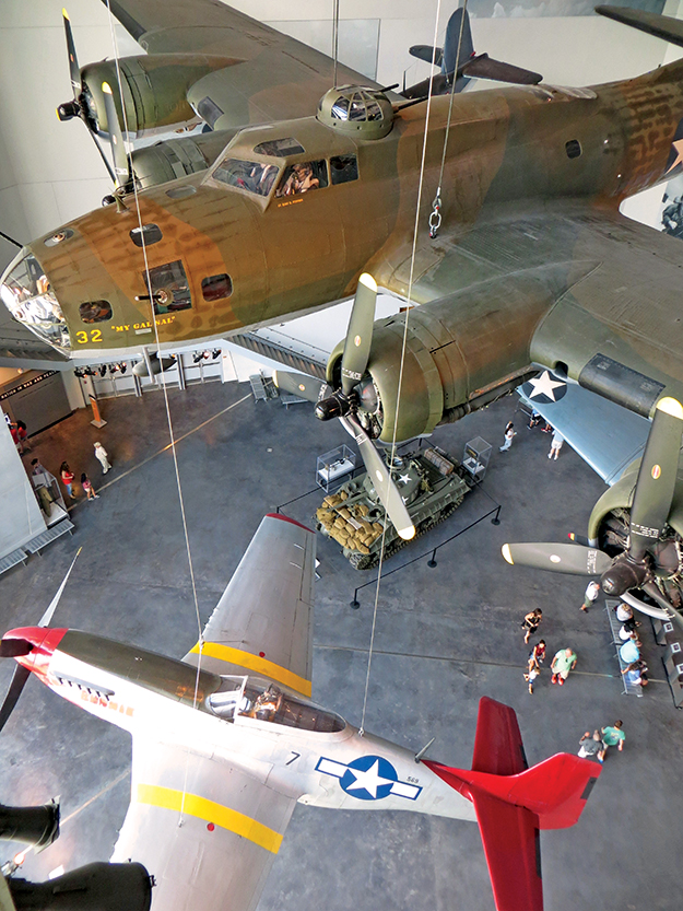 Among the vintage military craft on display in the U.S. Freedom Pavilion at the World War II Museum is “My Gal Sal,” a B-17 Flying Fortress, which was abandoned in Greenland in 1942 after an emergency crash landing. The plane was recovered from the ice cap in 1995.