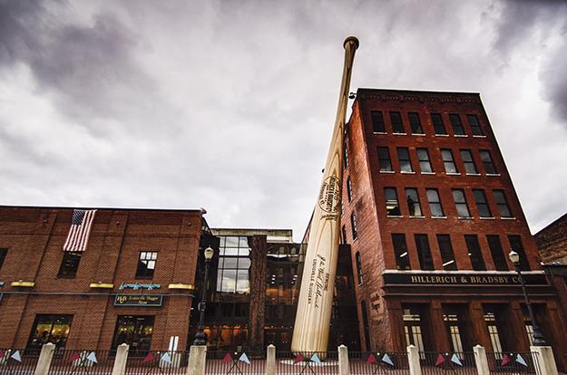 The 120-foot bat outside the Louisville Slugger Museum weighs 68,000 pounds.
