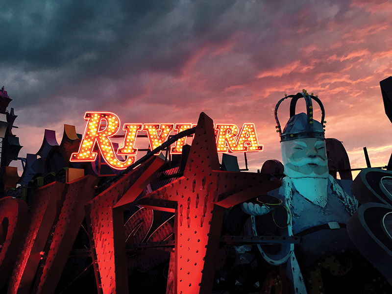 Sunset at the Neon Museum