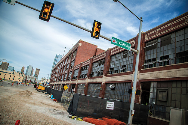 The Fred Jones Building, nearly a century old, is being redeveloped into a stylish 21c Museum Hotel slated to open in 2016.