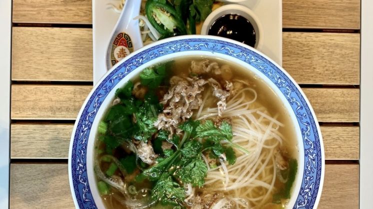 A bowl of pho from Riviere Modern Banh Mi.