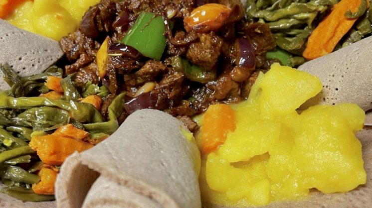 An atkilt dish from Queen of Sheba in OKC.