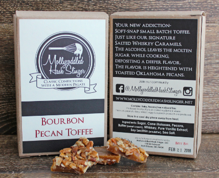 A box of bourbon pecan toffee.