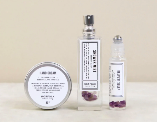 An simple hand cream and elegant shower mist.