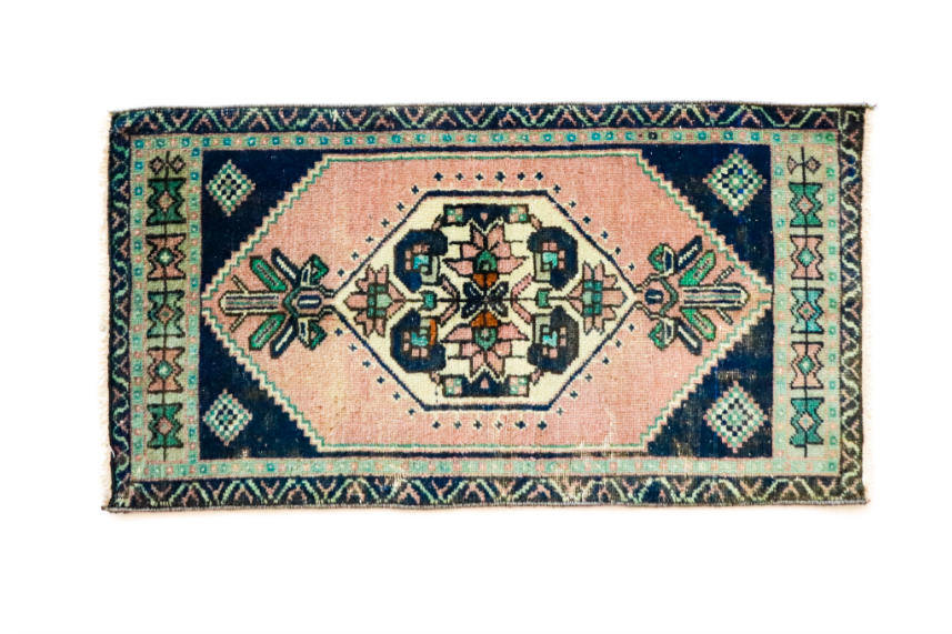 A decorative oriental vintage rug.