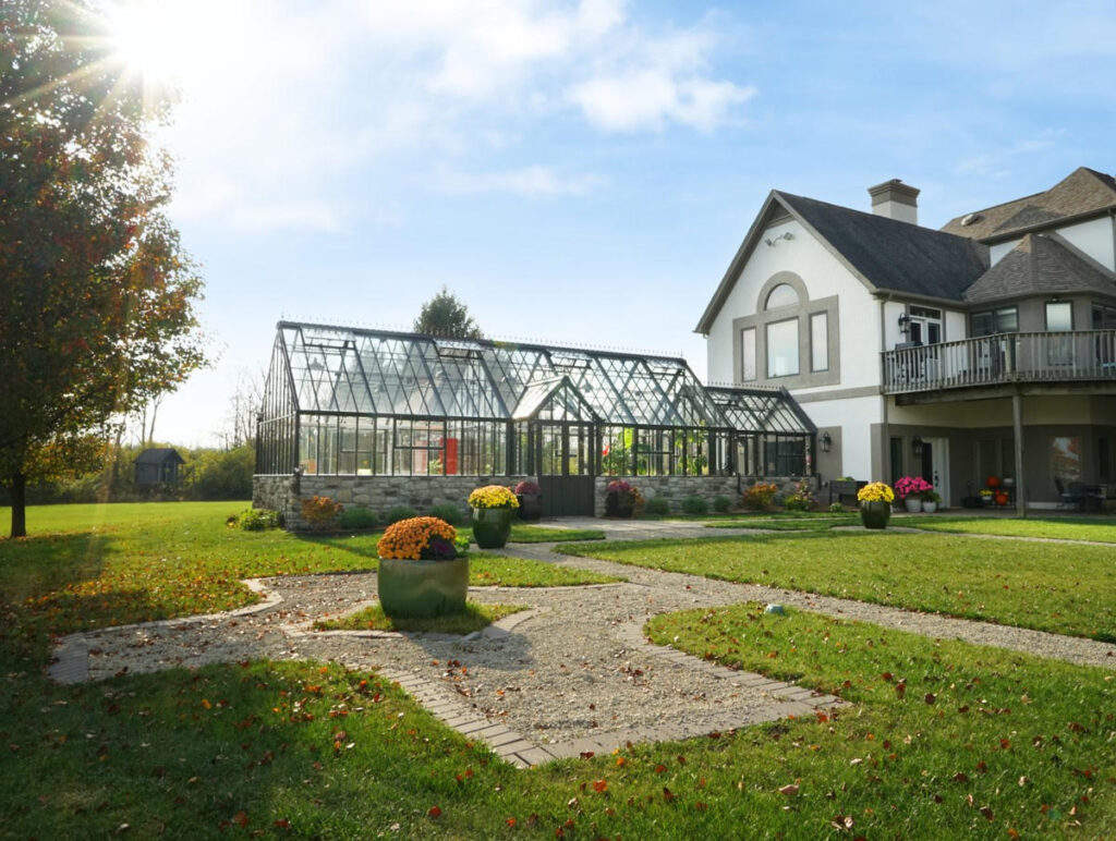 Greehouse in the summer.