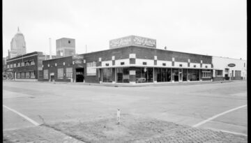 Vintage photo of the Fred Jones Manufacturing Company building in OKC
