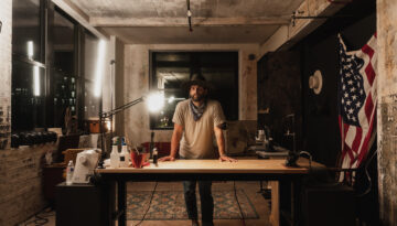 Tyler Grimmett, owner and hat-maker of Memphis + Louie in Oklahoma.