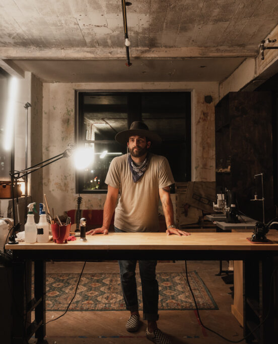 Tyler Grimmett, owner and hat-maker of Memphis + Louie in Oklahoma.