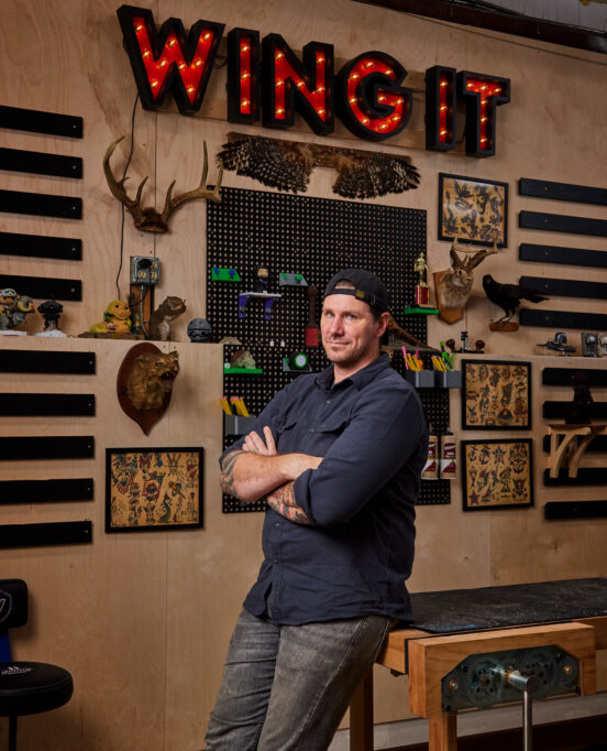 Owner and woodworker behind Jonny Builds, Jonny Lambert.