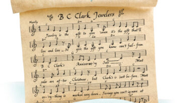 Sheet music for BC Clark Jewelers' Jingle