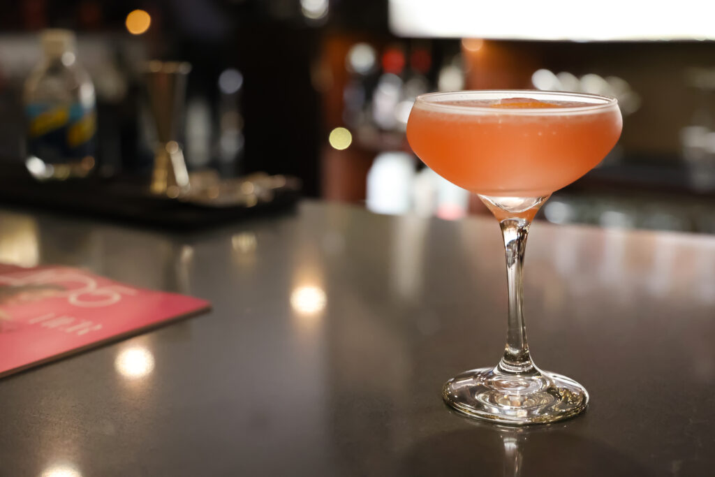 Pink cocktail from Symmetry in OKC.