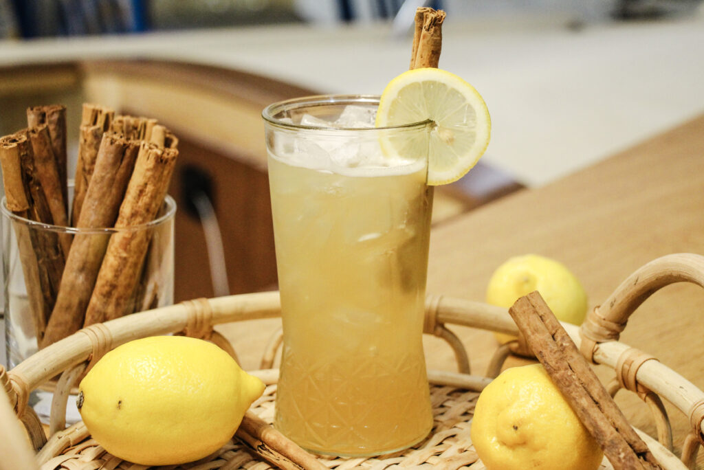 A lemon-based mocktail from Sailot & the Dock in Oklahoma City, Oklahoma.